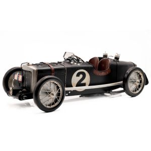Black 1930's Superior Supercharged Boat Tail Sports Car - 60 cm