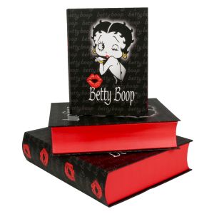 Set Of 3 Betty Boop Book Boxes 29.8cm