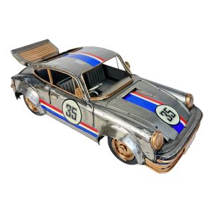 German Style Sports Car - Polished Metal - 33cm
