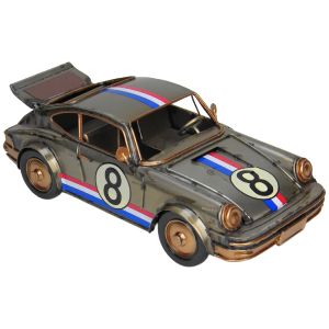 German Style Sports Car - Polished Metal - 33cm