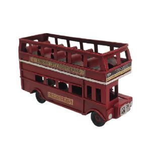 Double Decker Red Open Top Bus - 11.3cm