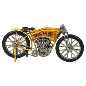 Vintage Yellow Motorcycle - 27cm
