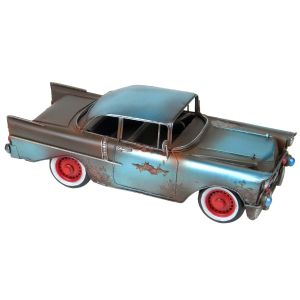 Car - Metal and Light Blue - 32cm