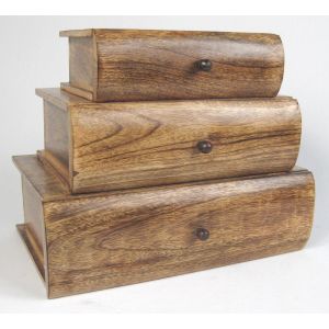 Mango Wood 3 Drawer Book Chest