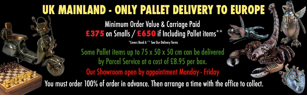 UK MAINLAND - ONLY PALLET DELIVERY TO EUROPE