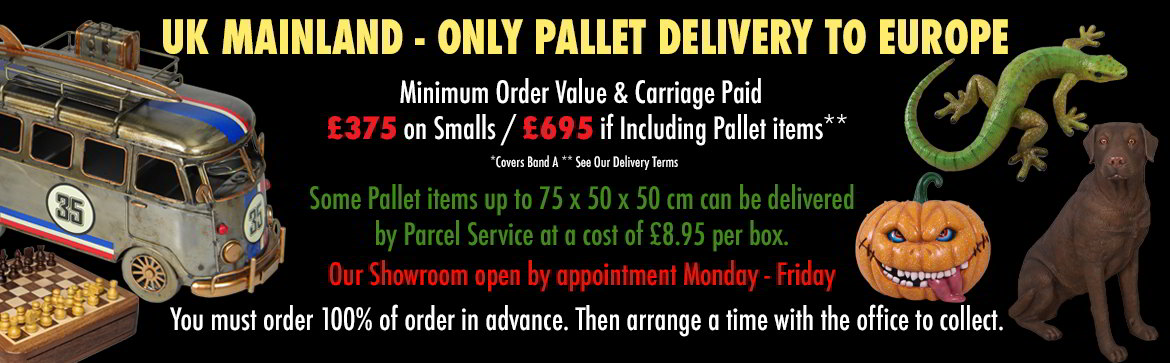 UK MAINLAND - ONLY PALLET DELIVERY TO EUROPE