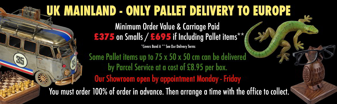 UK MAINLAND - ONLY PALLET DELIVERY TO EUROPE